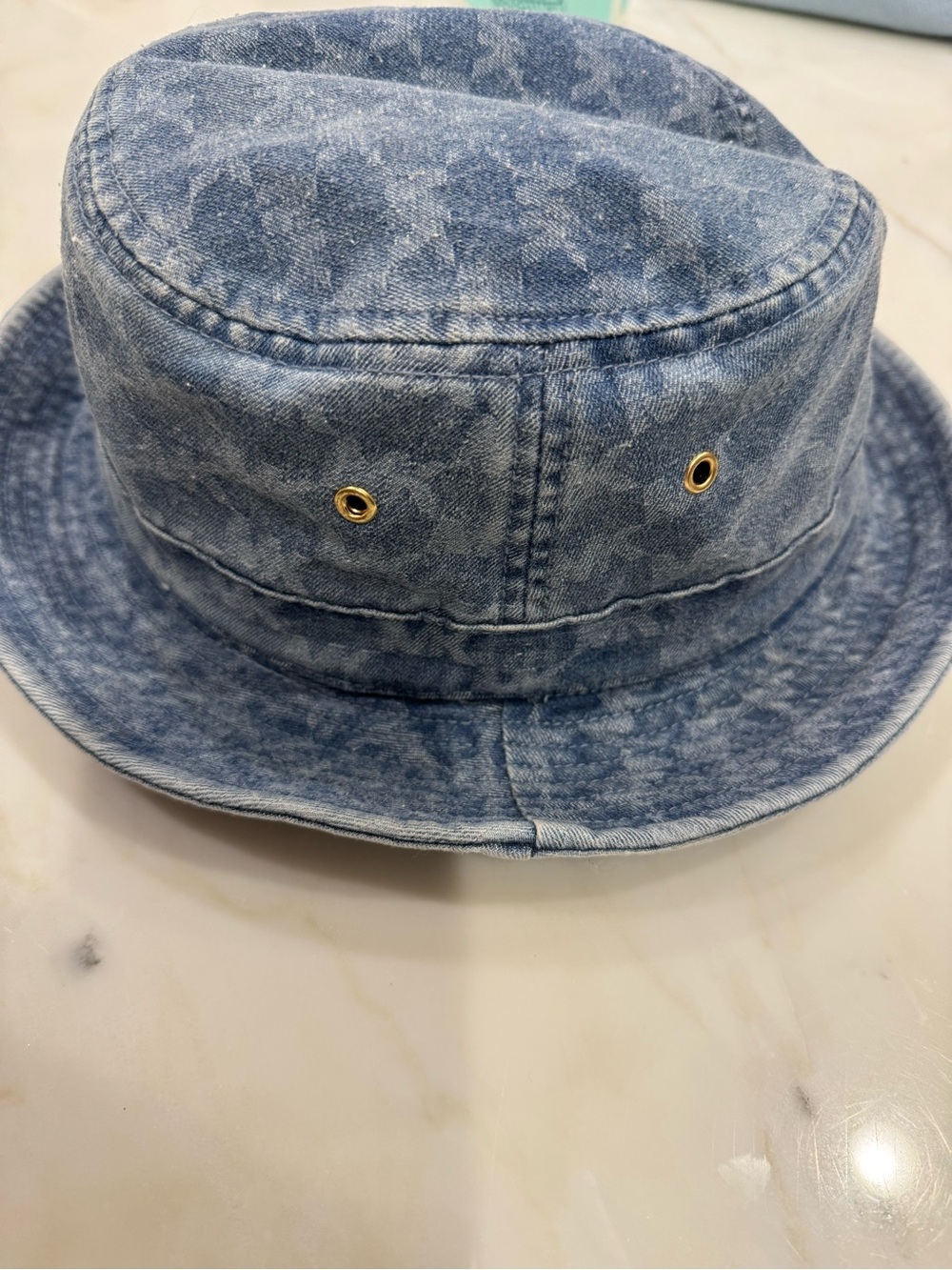 Michael Kors Empire Logo Jacquard Denim Bucket Hat - Picture 4 of 6